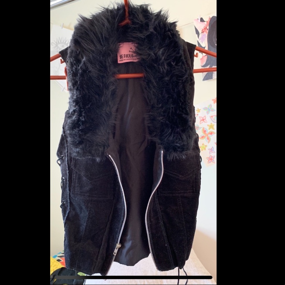Serious Clothing Faux fur Velvet Vest